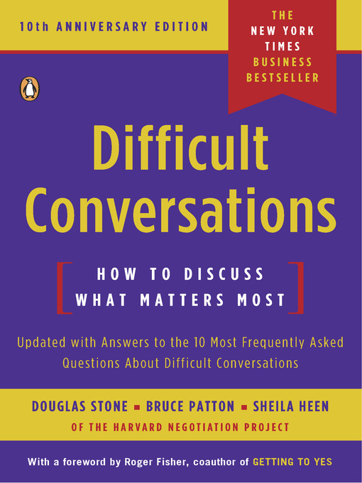 Title details for Difficult Conversations by Douglas Stone - Wait list
